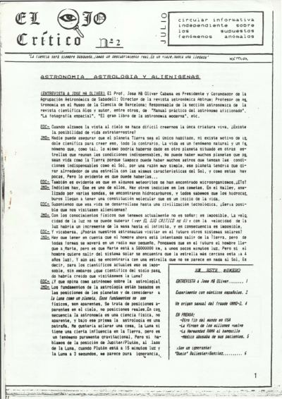 Portada de El Ojo Crítico nº 2