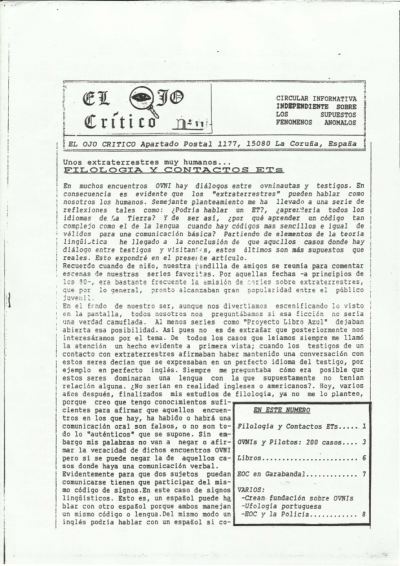 Portada de El Ojo Crítico nº 11