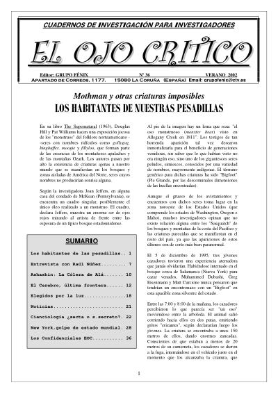 Portada de El Ojo Crítico nº 36