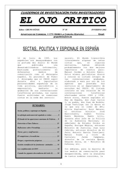 Portada de El Ojo Crítico nº 38