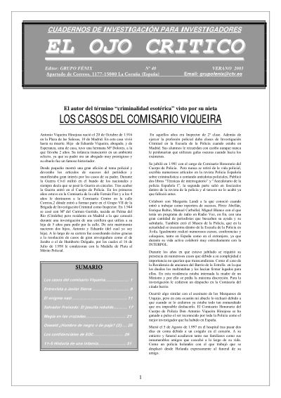 Portada de El Ojo Crítico nº 40