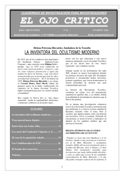 Portada de El Ojo Crítico nº 41